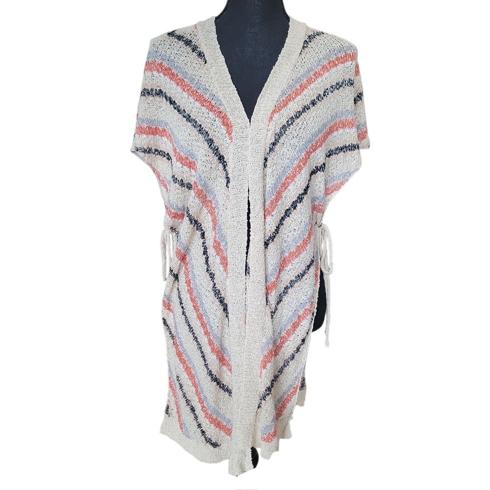 Women's Crochet Knit Boho Open Front Cardigan One Size